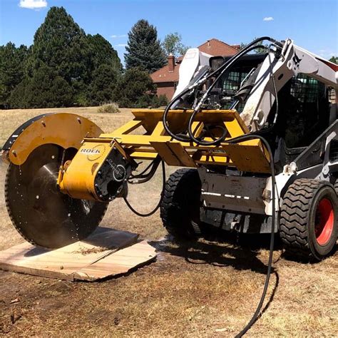 concrete saw skid steer attachments|rock saw attachment for excavator.